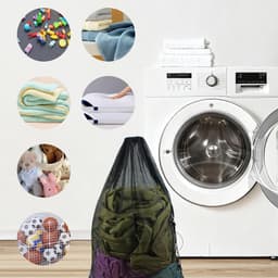 Wasnetten voor de Wasmachine, 60×90 cm Herbruikbare Mesh Tassen met Trekkoord voor Kleding, Beddengoed en Speelgoed — thumbnail 3