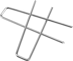 Set van 150 gegalvaniseerde grondankers, 100 x 13 mm, diameter 3 mm, voor het bevestigen van onkruiddoek, tuinplanten en schuttingen — thumbnail 3