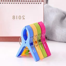16 Stuks Grote Multicolor Kledingknijpers van Plastic, Winddichte Knijpers voor Handdoeken, Dekens en Wasgoed — thumbnail 2