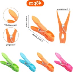 Kleurige plastic wasknijpers, ideaal voor wasmanden en wasknijperzakken, antislip en windbestendig, perfect voor handdoeken en kleding — thumbnail 2