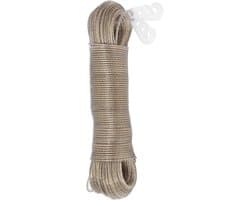 Draagbare Waslijn - Droogtouw Kamperen - Buiten Kleding Drogen - Windbestendig Antislip - 50 Meter - Transparant