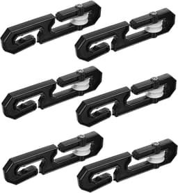 Kledinglijn Katrollen - Waslijn Spanners - Buiten Drogen - Verstelbaar Nylon - 6 Stuks - Zwart — thumbnail 5