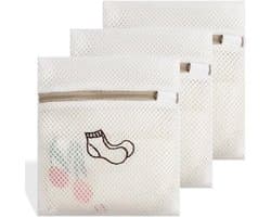 Set van 3 Wasnetten voor Delicate Kleding, Ondergoed en Schoenen - Ideaal voor Reis en Wassen, 18 x 20 cm