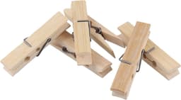 Houten Wasknijpers 6x1cm - 400 Stuks, Duurzame Kledingclips voor Kleding, Sokken en Creatieve Projecten — thumbnail 2