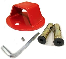 Motor Grondanker - Diefstalbeveiliging Motor - Motor Beveiligen - Volledig Gelast Staal - 13 x 13 x 6 cm - rood — thumbnail 1
