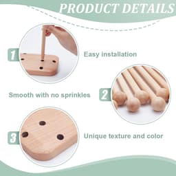 Dailygoods- Droogrek voor Plastic Zakken - Herbruikbare Zak Houder - 8 Pilaren - Beukenhout - Stabiele Basis - Afmetingen 100x150x319mm - Afdroogrek — thumbnail 5