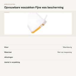 Dailygoods- Waszak 6 Stuks - Opvouwbaar - Mini Waszak - Herbruikbaar Net - Bescherming Tegen Klitten - Afmetingen 12x12 cm - Wasnet — thumbnail 5