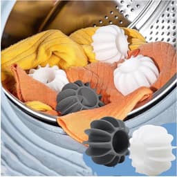 Allecto - Drogerballen - Anti-rimpel wasballen - Verbetert wasresultaat - Wit en grijs - Duurzaam en effectief - Geschikt voor alle kleding - 14 stuks — thumbnail 4
