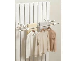 Dubbelpolig Handdoekenrek van Roestvrij Staal 50cm - Radiator Droogrek voor Kleding en Handdoeken, Ideaal voor Badkamer en Wasserij, Eenvoudige Installatie en Duurzaam Gebruik