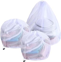 Set van 3 Waszakken voor Delicate Kleding - Herbruikbare Netwaszakken voor Ondergoed, Sokken en Bh's, 2 Kleine (30x40cm), 1 Grote (50x70cm) — thumbnail 1