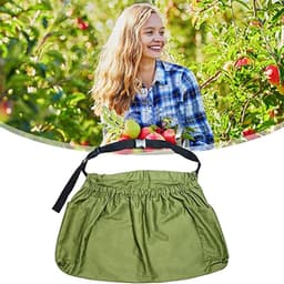 Fruit Plukzak - Oogsttas Schort - Tuinieren Oogsten - Grote Capaciteit - N.v.t. - Militair Groen — thumbnail 2