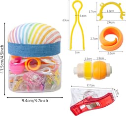 Naaiclips Set - Stoffen Clips - Stoffen Organiseren - Stofvriendelijke Grip - 76 Delig - Multicolor — thumbnail 5