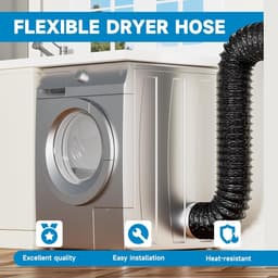 Afvoerslang - Ventilatieslang Flexibel - Mobiele Airco - Hittebestendig Materiaal - 2.5 Meter - Zwart — thumbnail 2