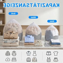Herbruikbare wasnetten set van 3 voor delicate was, geschikt voor kleding, ondergoed en sokken, met trekkoord en duurzaam ontwerp — thumbnail 5