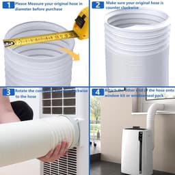 130 mm diameter - 2 meter lengte flexibele afvoerslang voor airconditioning en wasdroger — thumbnail 5