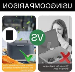 10 Stuks Geactiveerde Koolstoffilters voor Compostbakken, Geurfilters voor een Frisse Woning, Geschikt voor Keukenorganizers en Caddy's, Vervangfilters voor Effectieve Geurcontrole — thumbnail 3