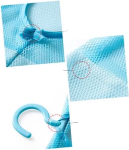 Wasknijper Opbergtas - Mesh Hanger - Kleine Spullen Opbergen - Met Hanger Ontwerp - 3 Stuks - Lichtblauw — thumbnail 5