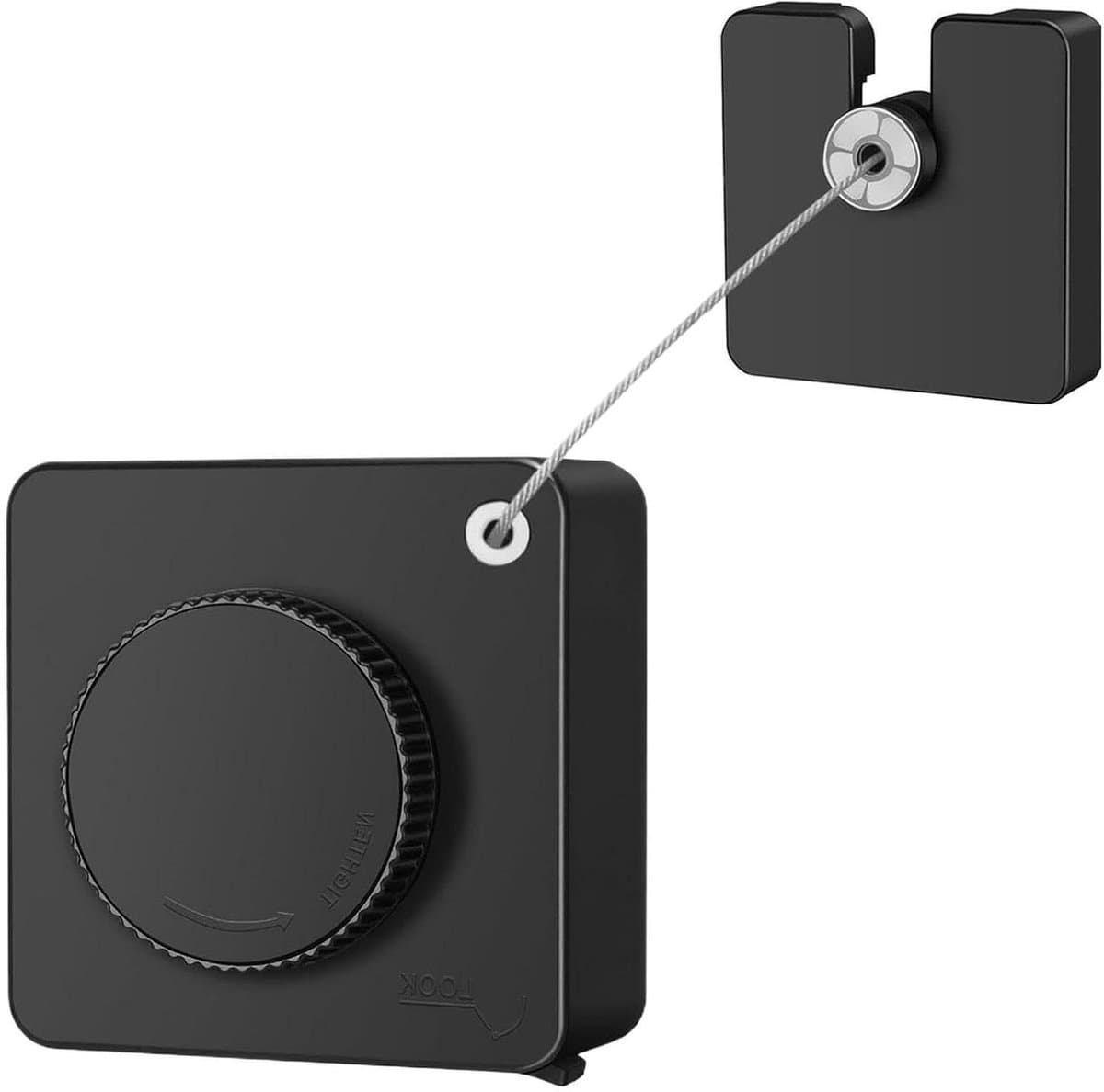 Uittrekbare Waslijn - Wand Waslijn - Ruimte Besparen - Niet Boren - 4 Meter - Zilver — afbeelding 1