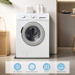 Herbruikbare Silicone Vloermat 60 x 60 cm met Verhoogde Rand voor Koelkast, Vriezer en Wasmachine - Grijs, Antislip, Waterdicht — thumbnail 5