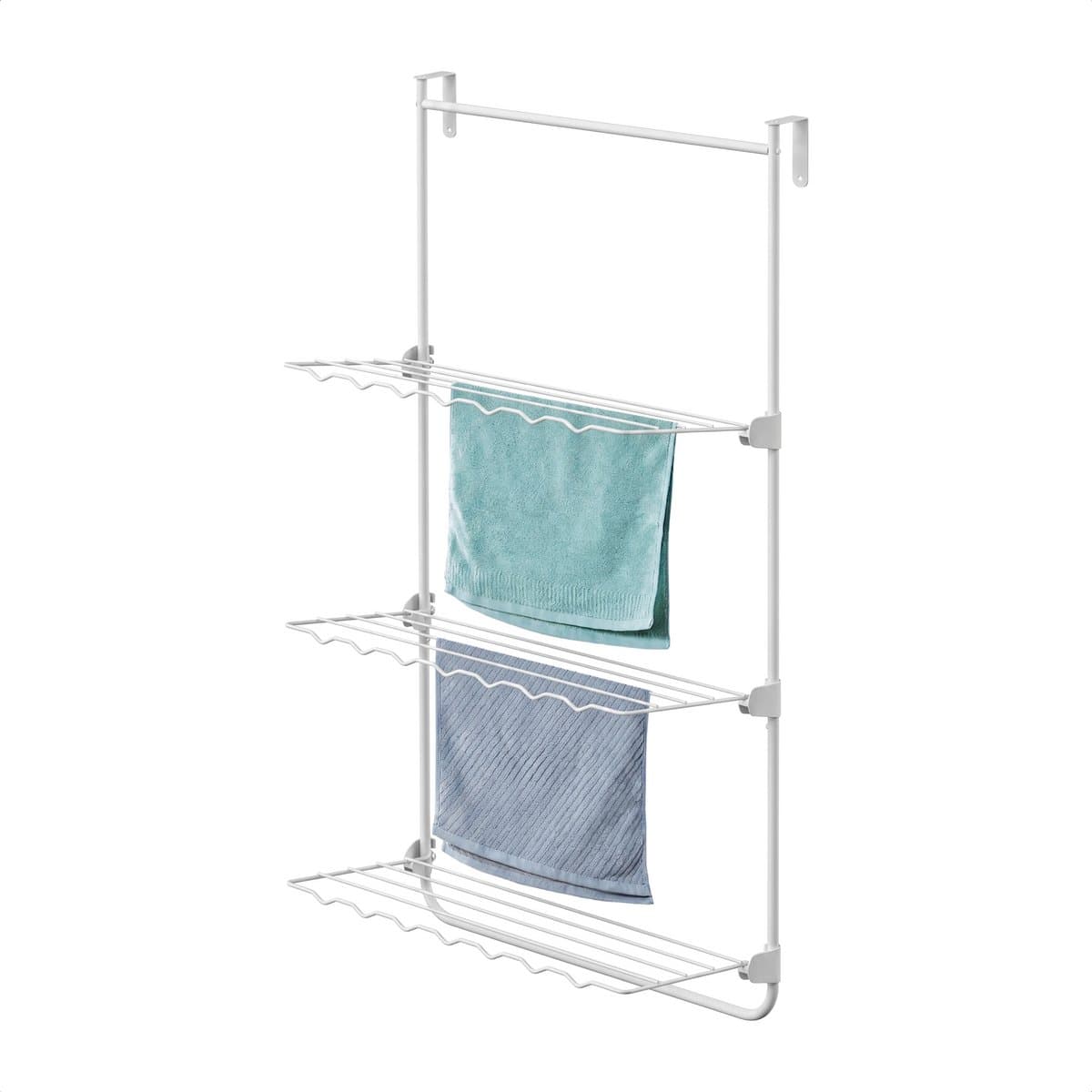 Bodo® Droogrek Hangend - 10m - Ophangbaar aan Deur of Wand - Wit — afbeelding 1