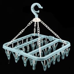 Dailygoods- Washanger Winddicht - Opvouwbaar Droogrek - 32 Clips met Antisliptanden - Lichtgewicht Hanger - Geschikt voor Camping - Ruimtebesparend Ontwerp - Waslijn — thumbnail 5