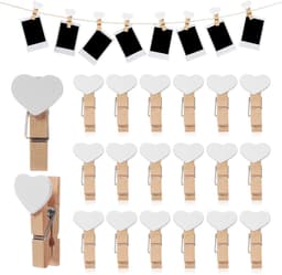 Dailygoods- Houten Wasknijpers Groot - 20 Stuks - Stevig - Mini Clips - Decoratie - Licht en Duurzaam - Afmetingen 3,80 x 2,00 x 1,80 cm — thumbnail 4