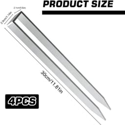 Dailygoods- Grondankers U-vormig 4 stuks - Roestvrij Staal - Robuuste Bevestiging - Voor Rozenbogen - Tuin en Outdoor Structuren - Corrosiebestendig - Tuinankers — thumbnail 4
