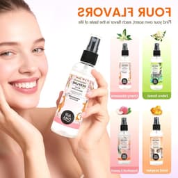 Deodoriser spray voor kleding, 4 flessen, antibacterieel, lichte geur, luchtverfrisser, peach en kersenbloesem geur, kledingverzorging, geurverspreider, textielverfrisser — thumbnail 3