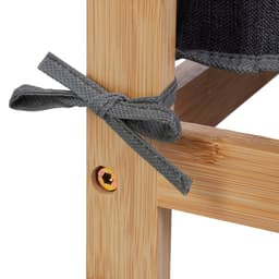 wasmand rek - bamboe - 3 planken - 65 x 68 x 33 cm - 50 l - badkamerrek - natuur-grijs — thumbnail 5