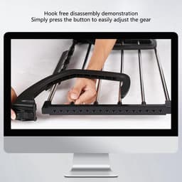 Droogschoenenrek voor balkon en vouwraam - wandluierdroger en radiator-wasdroger - op te hangen wasrek opvouwbaar - indoor handdoekhouder - 40 cm folding wall laundry rack — thumbnail 4