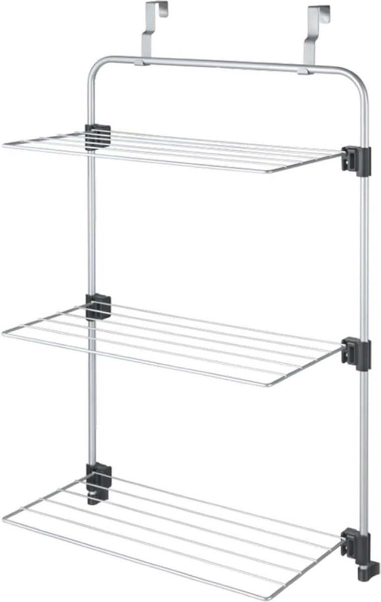Metaltex Gale wasdroger over de deur grijze Epotherm coating 35 x 58 x 87 cm - compact en krachtig — afbeelding 1