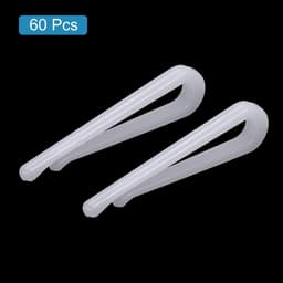 60 stuks witte kunststof krokodillenclips 3,61 cm - duurzaam voor kleding en accessoires — thumbnail 3