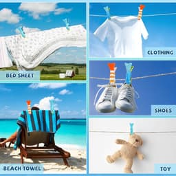 Cocoplus -Handdoekklemmen - Strandstoel - Cartoon - Kunststof - Wasknijpers - Strandhanddoek - Badhanddoek - Tapijt - Geschikt voor Strandstoelen - Groot formaat - 6 stuks — thumbnail 4