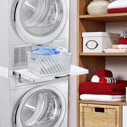 Universeel Verbindingframe voor Wasmachine en Drogen - Uittrekbare Handdoeksteun — thumbnail 4