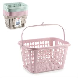Plasticforte Knijpermandje - roze - 20 x 25 cm - kunststof - wasknijpertasje/knijperzak — thumbnail 3