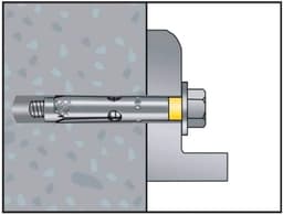 Grondankerhemd met conus DT, diameter 10-c, M8 x 60, verzinkt, 20 stuks — thumbnail 1