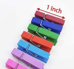 Mini houten wasknijpers 100 stuks - Veelkleurige clipjes voor kleding en foto's — thumbnail 3