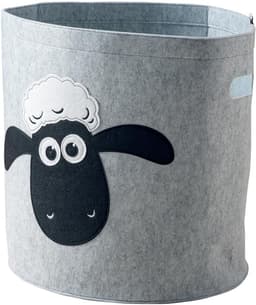 Vuilnismand grijs vilt met schaapshoofd motief Lifeney Shaun het schaap — thumbnail 4