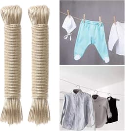 Waslijn - Drooglijn - Buiten Droge Kleding - Verstelbare Lengte - Tot 9 Meter — thumbnail 4