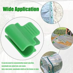 Dailygoods- Kasklemmen 24st - Antislip Clips - Kunststof - Tunnel Hoepel Clips - Filmklem - Duurzaam PP-materiaal - Netclips — thumbnail 3