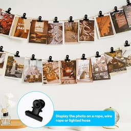 40 Stuks Kleine Zwarte Bulldog Clips Metaal voor Foto's Papier en Documenten — thumbnail 3
