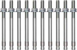 Doorvoerbouten M10 x 140 mm Verzinkt - Hoge Draagkracht Betonanker (50 Stuks) — thumbnail 2