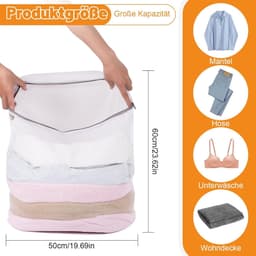 Waszakken voor Wasmachine 50 x 60 cm - Set van 2 - Ideaal voor Shirts, Truien, Jassen - Met Ritssluiting - Wasnet voor Kleding en Babykleding — thumbnail 4