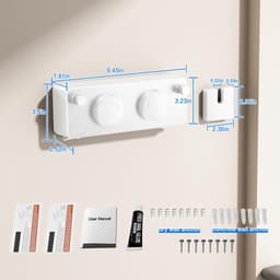 RFWR® Intrekbare waslijn voor niet-doorhangende kleding met dubbele lijn - Wit — thumbnail 2