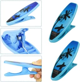 Badhanddoekclip - 2 stuks - plastic strandhanddoekclips - antislip quiltklem - grote wasclips - zeilbootvorm handdoekharingen voor ligstoelen - terras - zwembad — thumbnail 4