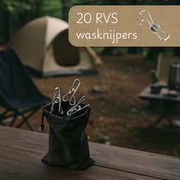 Waslijn uittrekbaar en oprolbaar - 10 meter waslijndraad met knijpers - uittrekbare wasdraad / roldrooglijn voor camping / kamperen / reizen - zwart — thumbnail 3