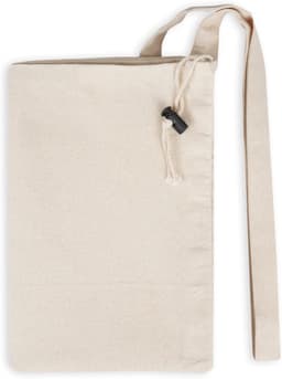 Famanu - 2 Pack Premium Canvas Waszak met schouderriem, 75x56 CM 40L – 100% katoen, stof weave duurzaam, trekkoord met snoerslot, machine wasbare wasvoering voor wasmand — thumbnail 5