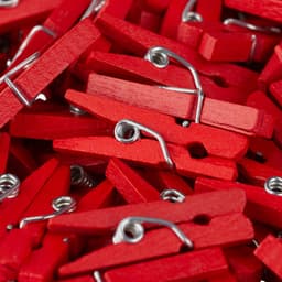 mini houten wasknijpers - set van 400 - rood — thumbnail 3