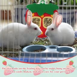Voederzak voor Hooi en Snacks voor Kleine Dieren - Automatische Dispenser voor Konijnen en Cavia's — thumbnail 2
