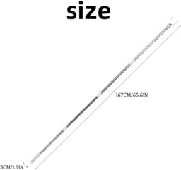 1 stuk - kledingsteunpaal - Telescopische droogstang - Sterke steunstang - Lange garderobestang - Balkondroogstang - Deelbare roestvrijstalen droogstang voor huishoudelijk gebruik - Eenvoudig op te hangen en te demonteren droogstang (wit) — thumbnail 2
